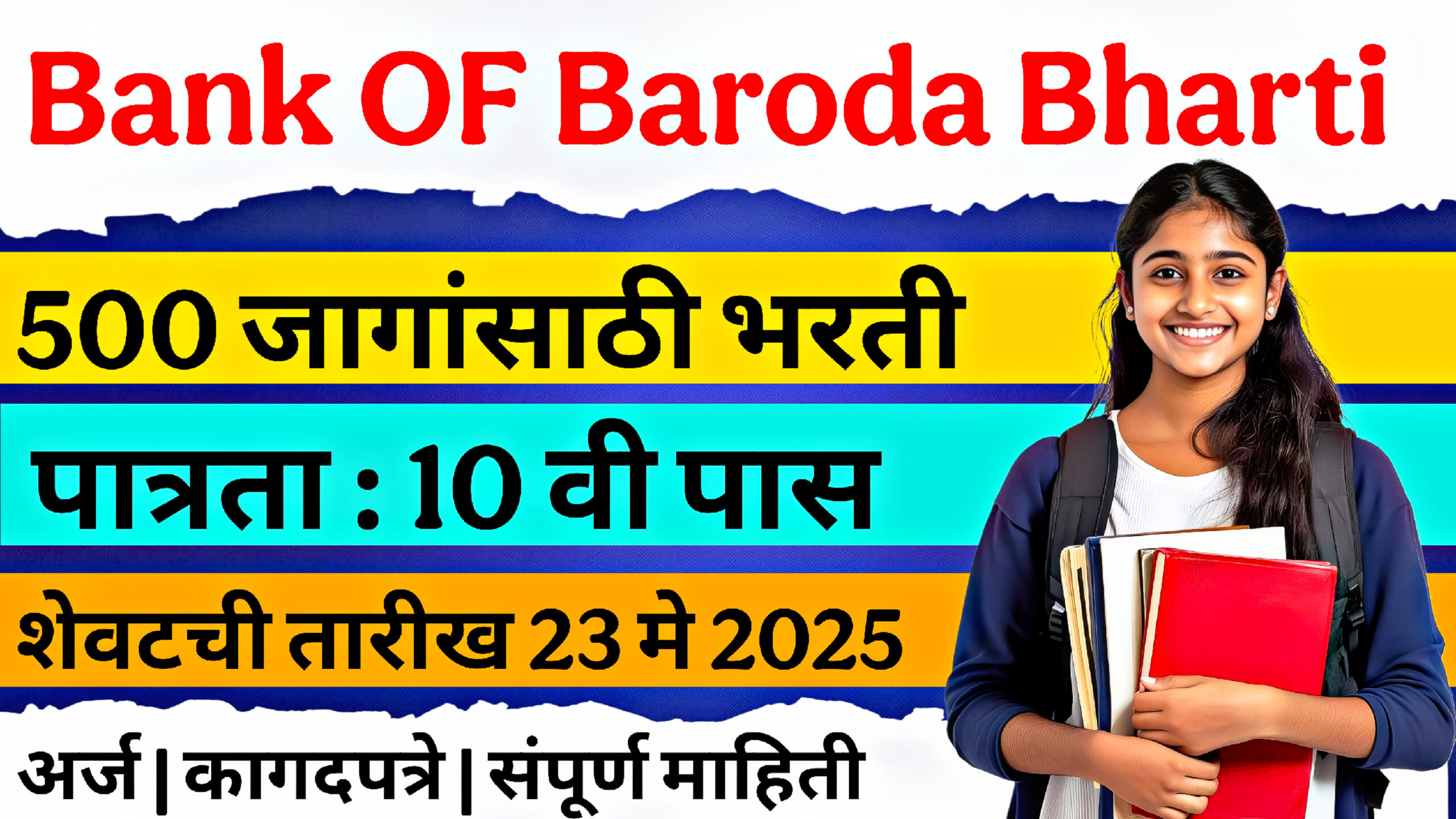 Bank of Baroda Peon Bharti 2025: बँक ऑफ बडोदा मध्ये शिपाई पदाच्या 500 जागांसाठी भरती 2025